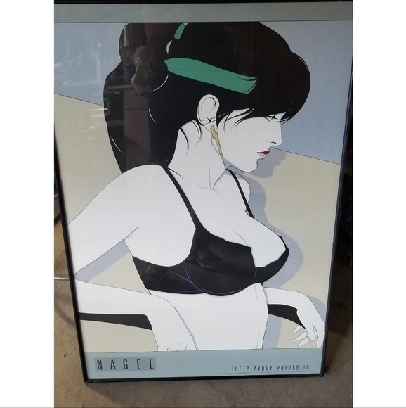 Vintage Original Patrick Nagel Framed 3 Piece Poster Art 3' X 2' - Picture 4 of 5